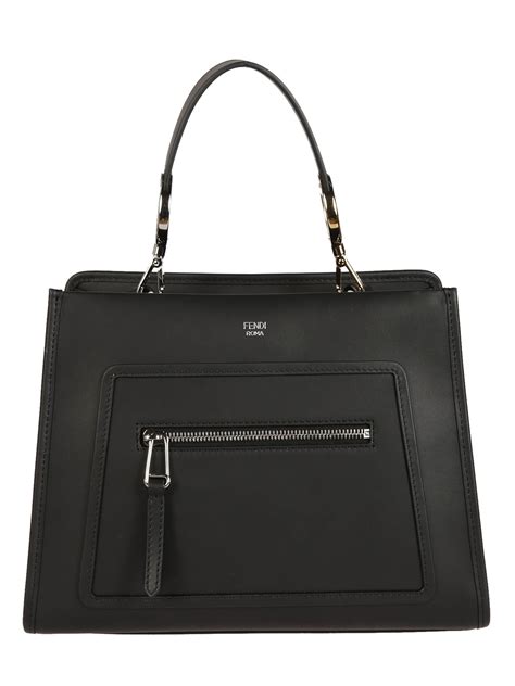 fendi runway satchel black|Fendi designer handbags.